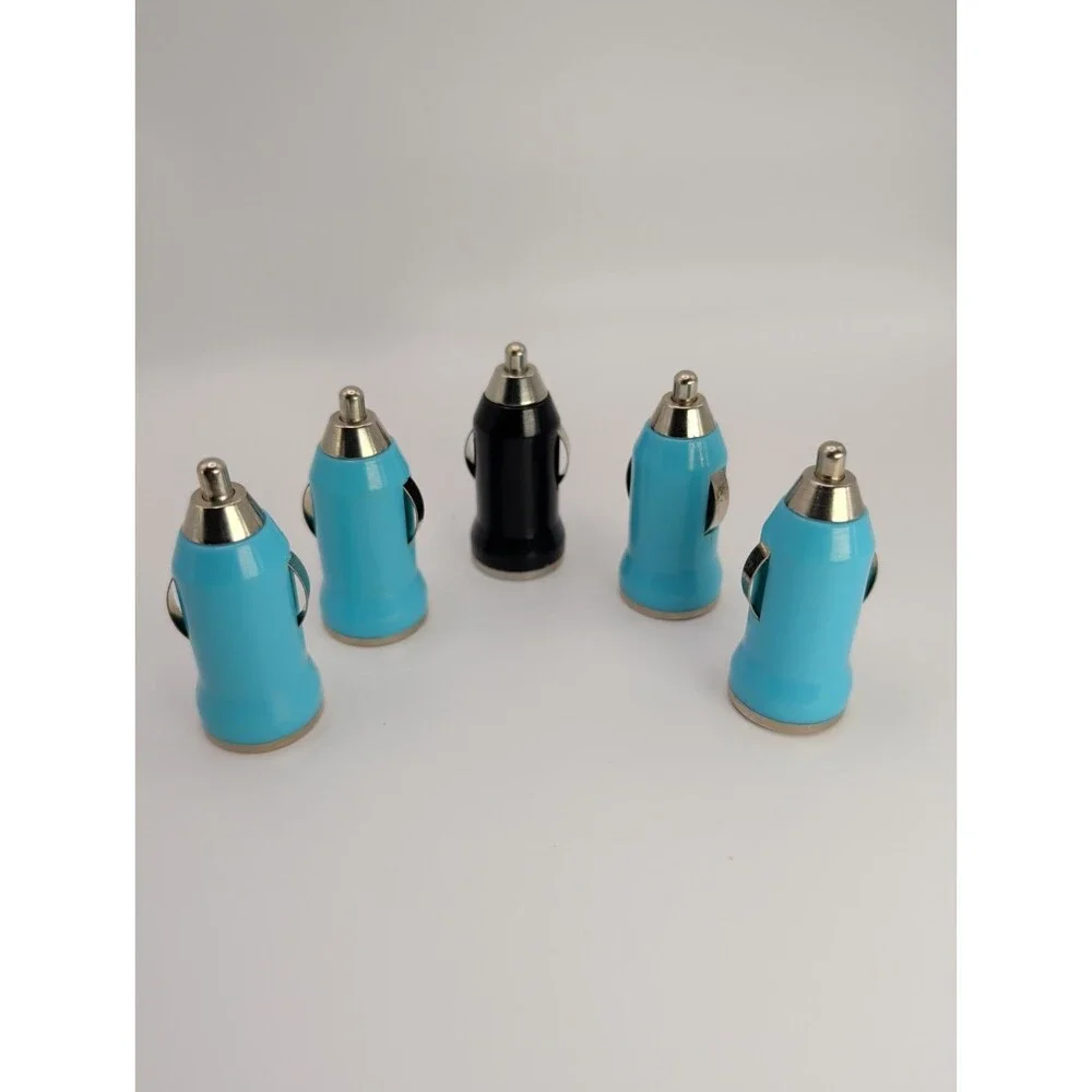 5 pc Universal Car charger Single Bullet USB Adapter 12~24V Cigarette socket